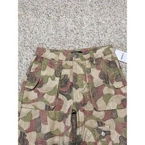 NWT Forever 21 Jogger Retro Ankle Cargo Pockets High-Rise Sand Shell Small (4-6)